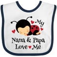 thumbnail image 3 of Inktastic Nana and Papa Love Me Baby Boys or Girls Baby Bib, 3 of 4