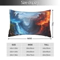 thumbnail image 2 of Kdxio Cotton Pillow Cases 20"x30" Pillowcases,Soft and Breathable Bedroom Pillow Cases-Red And Blue Fire Mountains-No Pillow Core, 2 of 5