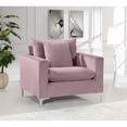 thumbnail image 5 of Meridian Furniture Naomi Velvet Accent Chair in Pink, 5 of 8