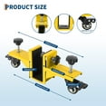 thumbnail image 3 of Trousse d'Installation pour Porte Robuste, Lot de 2 - Largeur Réglable 0-1,89 Pouces - Roues Verrouillables - Capacité de 800 Lb - Utilisation par une Personne - Commercial et Résidentiel - Jaune, 3 of 8