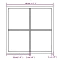 thumbnail image 4 of vidaXL Wall Mirror Black 40x40 cm Metal, 4 of 4