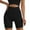 Black, variant on ABATAB Yoga Shorts for Women High Waist Workout Butt Lifting Shorts Seamless Slim Ribbed Tight Gym Running Shorts