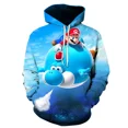 thumbnail image 1 of Sudadera con capucha para hombre y mujer, disfraz de Super Mario para Halloween, 2023, Toad, Yoshi, Daisy, Luigi, Bowser, Mario Bros., accesorios, sudadera con capucha estampada para mujer, 1 of 1