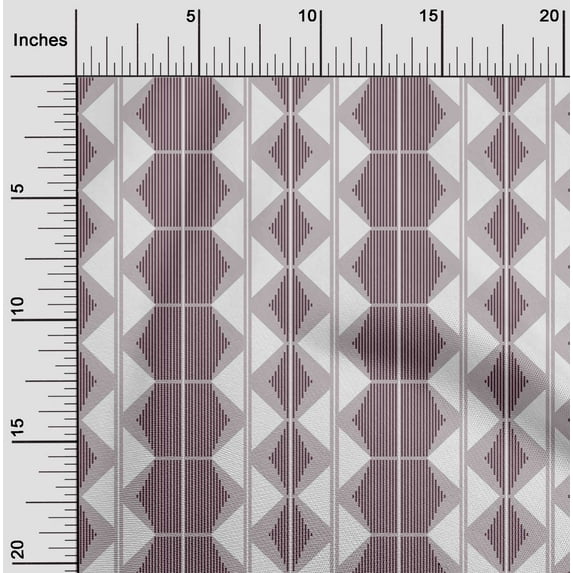 oneOone Polyester Lycra Fabric Triangle & Hexagon Geometric Fabric Prints By Yard 56 Inch Wide