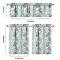 thumbnail image 6 of Kitchen Curtains 36 Inch Short - 3 Panel Set, Hawaiian Sea Turtle Ocean Design, Tropical Underwater Marine Life Print, Rod Pocket Window Curtain, Easy Wash, 6 of 6