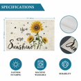 thumbnail image 6 of Sunflowers Pastoral Placemats Set of 6, Bees Country Botanical Retro Beige Placemats for Dining Table, Place Mats for Kitchen Tabletop, Waterproof Wipeable Dining Table Mats Set, 6 of 9