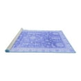 thumbnail image 2 of Ahgly Company Machine Washable Indoor Square Oriental Blue Modern Area Rugs, 5' Square, 2 of 4