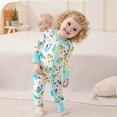 thumbnail image 6 of Baby Girl Rompers Toddler Fall Winter Full Zip Footless Pajamas Dinosaur Print Long Sleeve Zipper One Piece Jumpsuits Bodysuit Baby Rompers Light Blue 6 Months-12 Months, 6 of 7