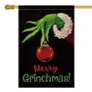 Merry Grinchmas House Flag Vertical Double Size, Christmas Grinch Winter Holiday Party Yard Outdoor Decoration 28