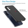 thumbnail image 6 of For Samsung Galaxy A16 5G Silicone Case with Tempered Glass Screen Protector, Tekcoo Shockproof Rugged Rubber Protective Cover with Microfiber Lining Cute Phone Case for Galaxy A16 5G - Black, 6 of 11
