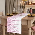 thumbnail image 2 of Table Runners 48 Inches Long Dress Scarves, Pink Polka Dots Farmhouse Kitchen/Dining Table Runner, Short Coffee Tablerunners, Vintage Abstract Art Watercolor 13x48 Inch, 2 of 9