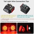 thumbnail image 3 of Kit de luces LED Timcorr para remolque sumergibles de barco 12 V luces traseras cuadradas, 3 of 8