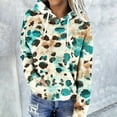 thumbnail image 2 of Geometric Print Western Aztec Hoodies for Women Pullover Casual Ethnic Style Long Sleeve Loose Retro Hooded Sweatshirt Tops, 2 of 5