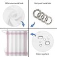 thumbnail image 7 of Small Stall Shower Curtain 48x72 Inch Narrow Half Size Modern Minimalist Styles Bath Curtains Bathroom Decor, Rose Grid Lines Pattern Waterproof Fabric Shower Curtain Set with Hooks 48 Inch, 7 of 7