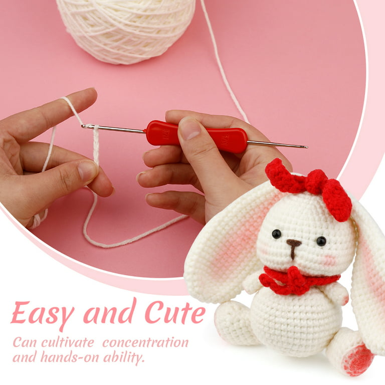 UzecPk Crochet Kit for Beginners, Beginner Crochet Starter Kit with  Step-by-Step Video Tutorials, 3 Colors Chenille Yarn Crocheting Animals  Kits for