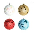 thumbnail image 4 of Glitter Gold Christmas Balls, Set of 2 Large 9cm Statement Ornaments for Holiday Tree Focal Points, 4 of 4