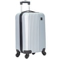 thumbnail image 2 of Travelers Club Hard Side 20-inch Spinner Rolling Carry-on Luggage, Silver, 2 of 7