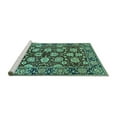 thumbnail image 2 of Ahgly Company Machine Washable Indoor Rectangle Oriental Turquoise Blue Industrial Area Rugs, 6' x 9', 2 of 4