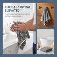 thumbnail image 4 of REGALWOVEN 100% Cotton Striped Hand Towels, Soft Absorbent Quick Drying Towel Sets for Home, Hotel, 14" x 32" Dark Grey 4, 4 of 7