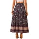 thumbnail image 3 of Faldas Boho para Mujeres INSPIRE CHIC con Estampado Floral, Faldas Maxi Casual de Cintura Elástica para Primavera Verano, S Negro, 3 of 6