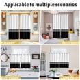 thumbnail image 6 of Black White Striped Kitchen Curtains 84 Inch Length, Modern Abstract Art Aesthetics Grommet Top Bedroom Living Room Curtains, Light Filtering Cafe Curtain Drapes 2 Panels Set 84''x84'', 6 of 9