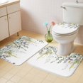 thumbnail image 4 of Eucalyptus Leaves Bathroom Rugs Set Green Leaf Spring Plant Farm Country Non Slip Absorbent Soft Bath Mats 3 Piece Set with Bathroom Rug, U-Shaped Floor Mat, Toilet Seat Cover Small Size, 4 of 9