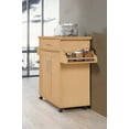 thumbnail image 2 of Hodedah Kitchen Cart with Spice Rack plus Towel Holder, Beech, 2 of 9