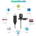 thumbnail image 2 of 23 Feet USB Lavalier Lapel Microphone with Clip-on Omnidirectional Condenser Computer Mic Plug & Play for Laptop,PC,Mac,Desktop for YouTube,Zoom,Streaming,Video Recording,Podcasting with USB C Adapter, 2 of 8