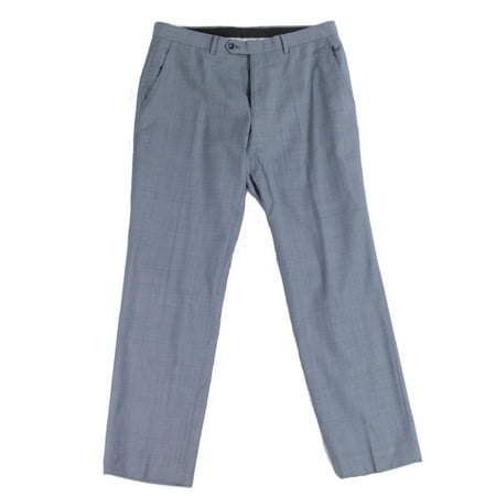 Michael Kors Men's Classic Fit Airsoft Stretch Windowpane Suit Pants Blue Size 34X30