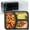 bento boxes 3 compartment-Black, variant on Take Out Containers 38 oz 40 Pack - Shrink Wrapped 3 Compartment Leakproof Catering | BPA Free PP Plastic Microwave & Freezer Safe | Flexible Reusable Commercial Black Lunch Boxes with Lid