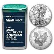 2020 1 oz American Silver Eagles (20-Coin MintDirect Tube)