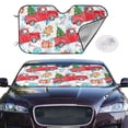 thumbnail image 2 of Balery Watercolor Red Truck And Fir Tree Print Car Windshield Sun Shade,Windshield Sunshade for Car Pickup Truck SUV Accessories-Small, 2 of 7