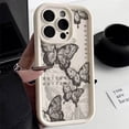 thumbnail image 1 of INS Retro Butterfly Silicone Phone Case For iPhone 11 12 13 14 15 Pro Max Plus XS X XR SE2020 Shockproof Bumper Back Cases Cover RJ, 1 of 6