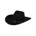 thumbnail image 2 of David & Young  Faux Suede Fedora Hat with Gold Hatband (Women), 2 of 4