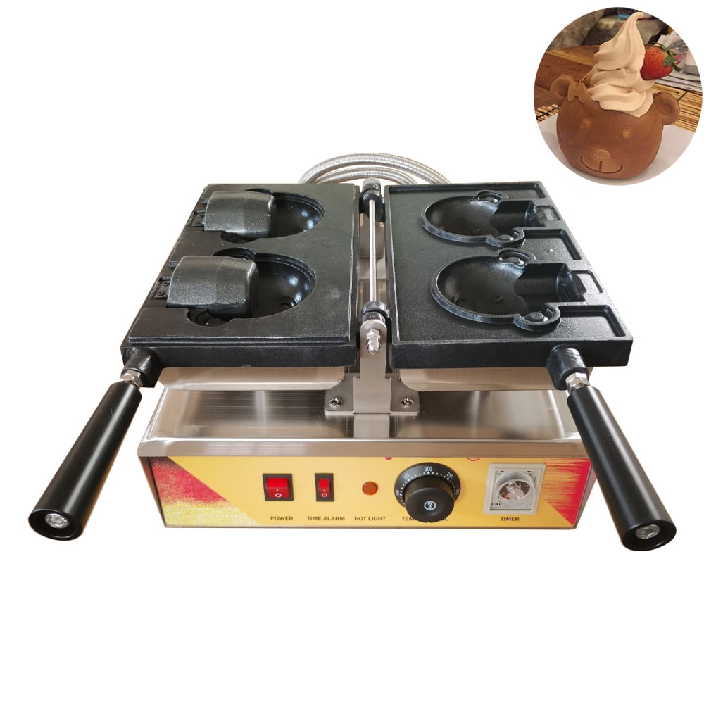 INTSUPERMAI Electric Little Bear Waffle Maker Ice Cream Taiyaki Machine