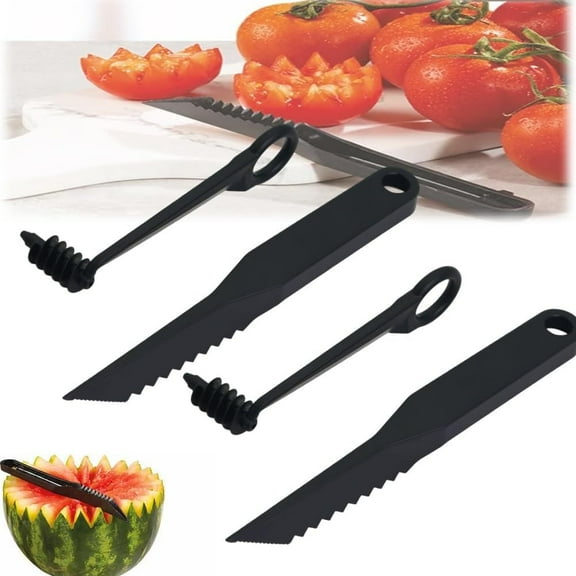 Kitchen Spiral and V-Shaped Tools, Potato Spiral Cutter, Vegetable Spiralizer, Hand Slicer Knife Blade,Veggie Curler, Cucumber Carrot Screw Peeler, Dining Tool for Potatoes Trimming(2 Sets)