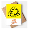 thumbnail image 1 of Barefoot Daisen Monk Fat Blessing Mellow Thank You Cards Envelopes Blank Note, 1 of 3