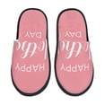 thumbnail image 2 of KLL Happy Mother's Day Slippers for Women Men House Slip on Indoor Outdoor Bedroom Furry Fleece Lined Ladies Comfy Anti-Skid Rubber Hard Sole-Medium, 2 of 8