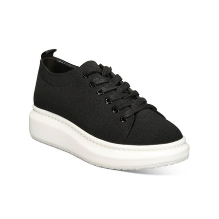 

INC Womens Black 1/2 Platform Padded Breathable Gardin Round Toe Wedge Lace-Up Athletic Sneakers 7 M