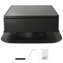 KFFKFF Solar-Powered Roof Ventilation Fan, 35W Smart Attic Exhaust Fan with Auto Temperature Control, 2400 CFM Airflow, Brushless DC Motor for Cooling and Moisture Reduction, No Remote Included