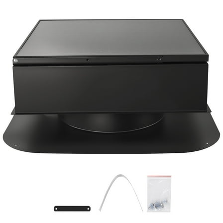 KFFKFF Solar-Powered Roof Ventilation Fan, 35W Smart Attic Exhaust Fan with Auto Temperature Control, 2400 CFM Airflow, Brushless DC Motor for Cooling and Moisture Reduction, No Remote Included