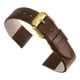 thumbnail image 1 of Correa de Cuero Uxcell, Correa de Reloj de Cuero Lisa y Plana para Hombres y Mujeres, Marrón Oscuro, Tono Dorado, 16mm, 1 of 7