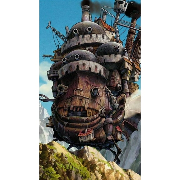 Howl's Moving Castle Diamond Painting,Diamond Painting Kits for Adults,Anime Diamond Painting,Suitable for Beginners to Practice 12x16 Inch