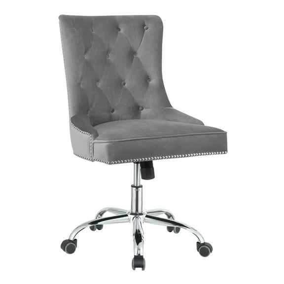 Coaster  Furniture Torrance Grey and Chrome Tufted Back Office Chair