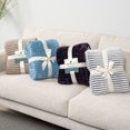 thumbnail image 7 of PAVILIA Soft Fleece Sherpa Throw Blanket for Sofa Couch Bed, Taupe, 50x60, 7 of 7