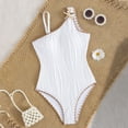 thumbnail image 2 of Girls Swimsuit 1 Piece Colorful Trim Bathing Suit Quick Dry Swimwear with Solid Color Bathing Suits for Tween 11-12 Years, 2 of 6