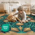 thumbnail image 4 of ODIKA 3'x5' Washable Accent Rug Octopus Nautical Tentacle Coral Reef Vintage Map Rum Doormat Refined Structured for Bedside, Nursery Room, Pet Friendly & Non-Shedding, 4 of 7