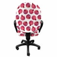 thumbnail image 3 of Fruit Office Chair Slipcover, Watercolor Style Pomegranates Exotic Food Vegan Themed Composition Print, Protective Stretch Decorative Fabric Cover, Standard Size, Dark Coral Dried Rose, by Ambesonne, 3 of 5