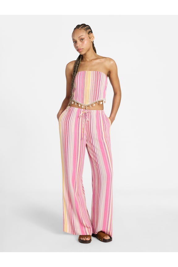 Scarf Top and Beach Pants Set, 2-Piece, Women's XXS-XXL