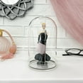 thumbnail image 3 of Plymor 3" x 5" Glass Display Dome Cloche with Silver Rim (Clear Glass Tray Base), Pack of 2, 3 of 3